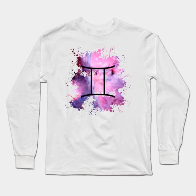 Gemini Abstract Long Sleeve T-Shirt by Amasea